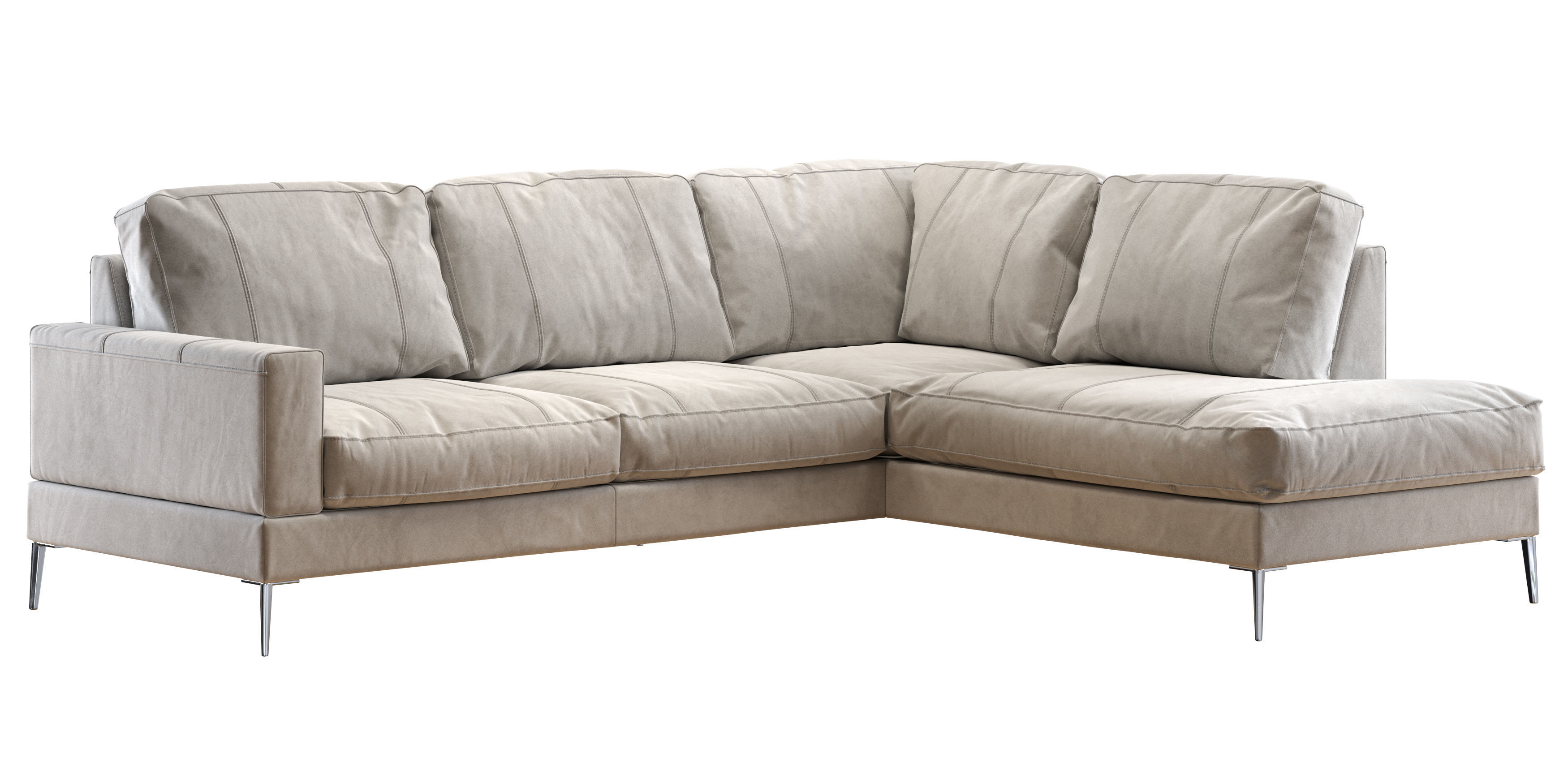 Capri sectional sofa 3D model_7
