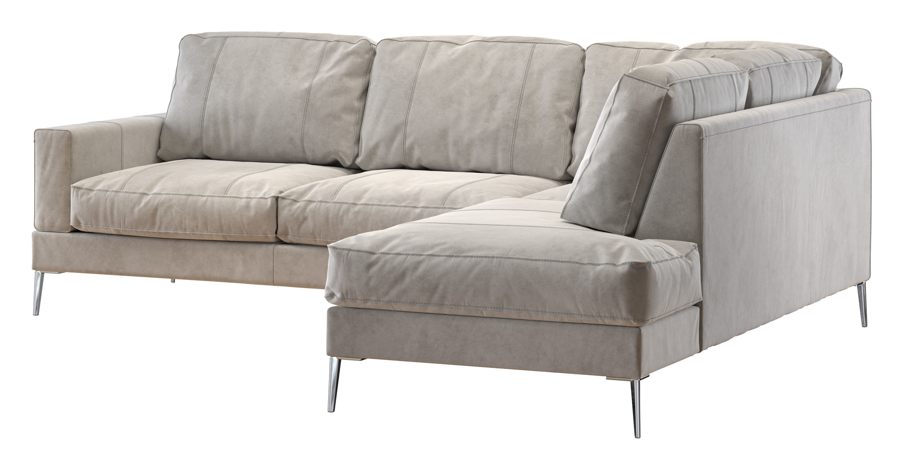 Capri sectional sofa 3D model_9