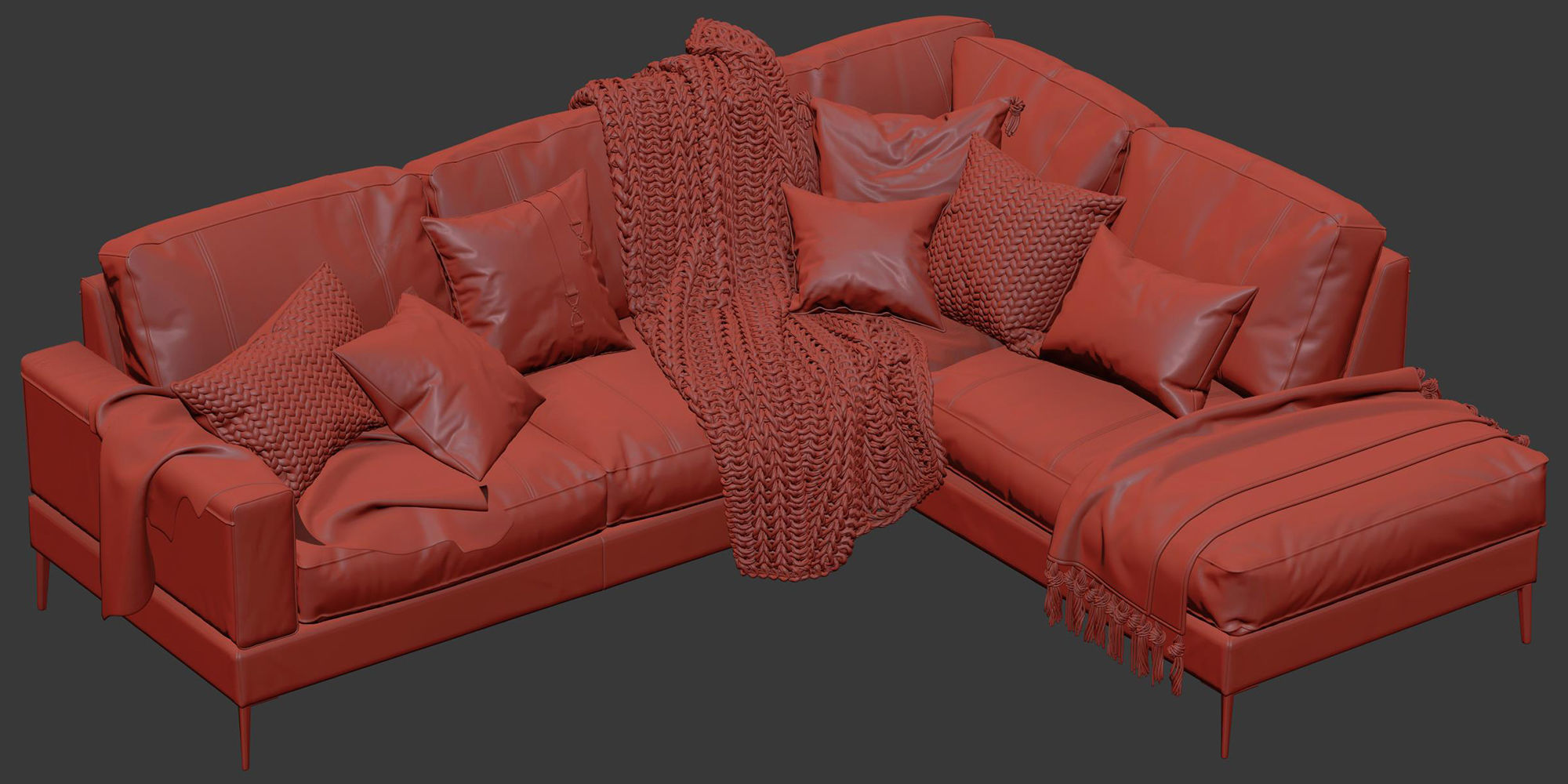 Capri sectional sofa 3D model_17