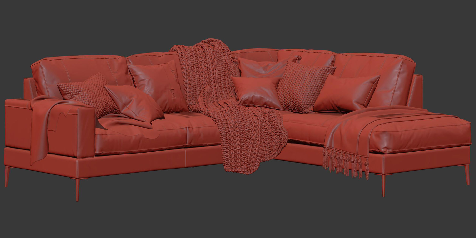 Capri sectional sofa 3D model_13