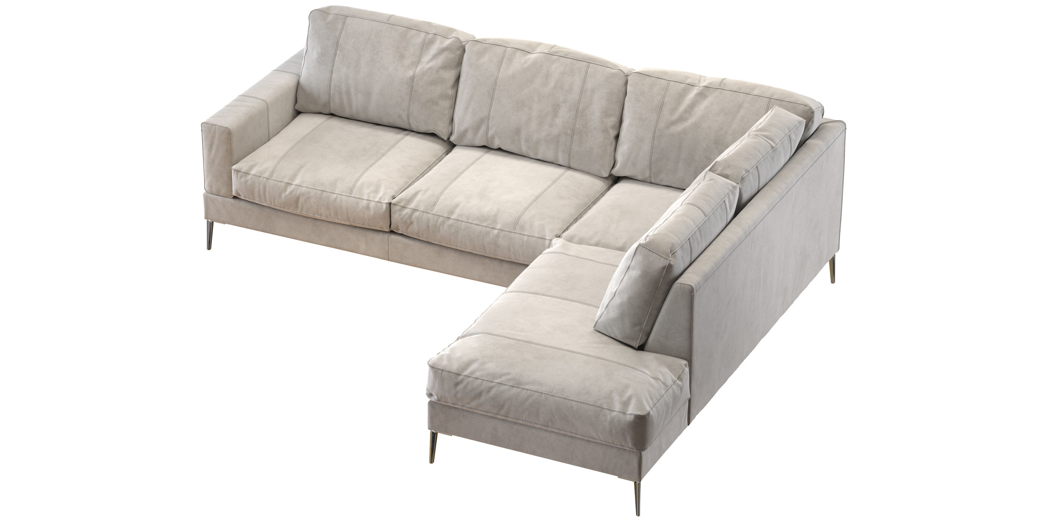 Capri sectional sofa 3D model_10