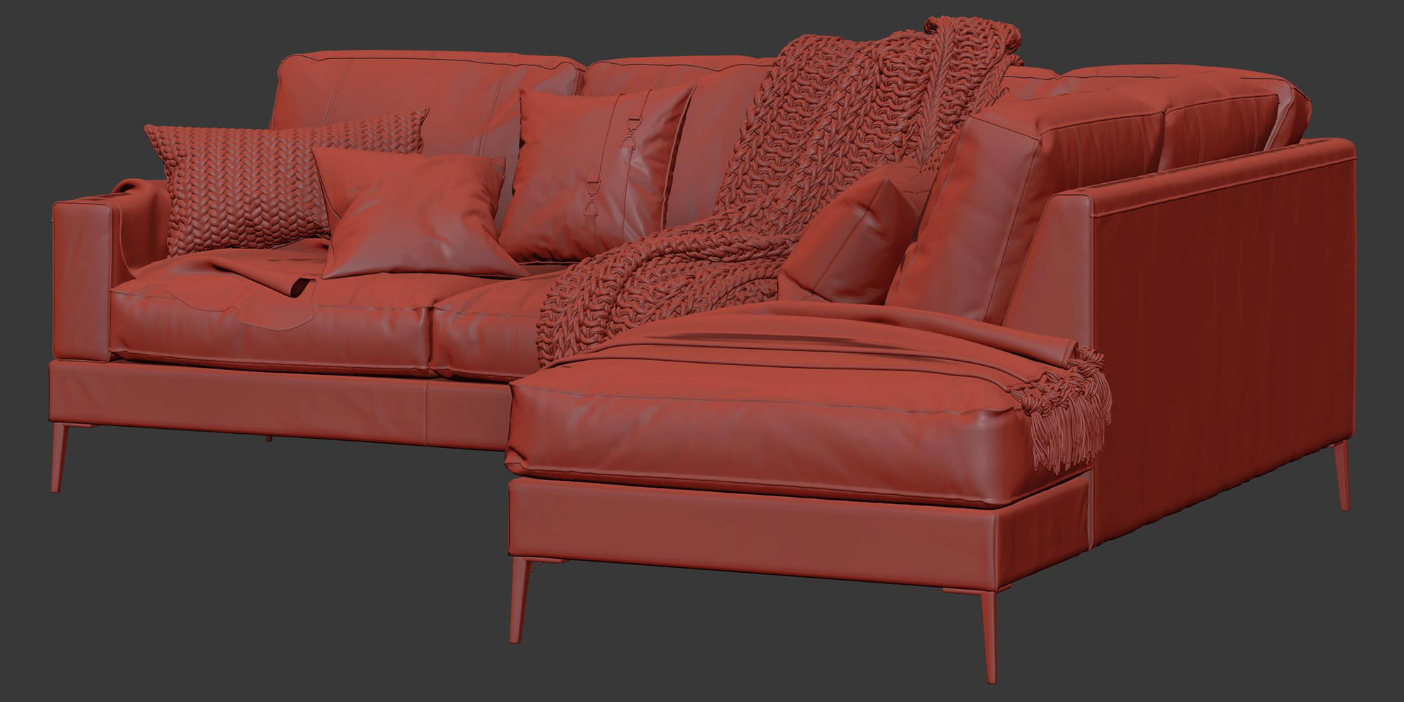 Capri sectional sofa 3D model_16