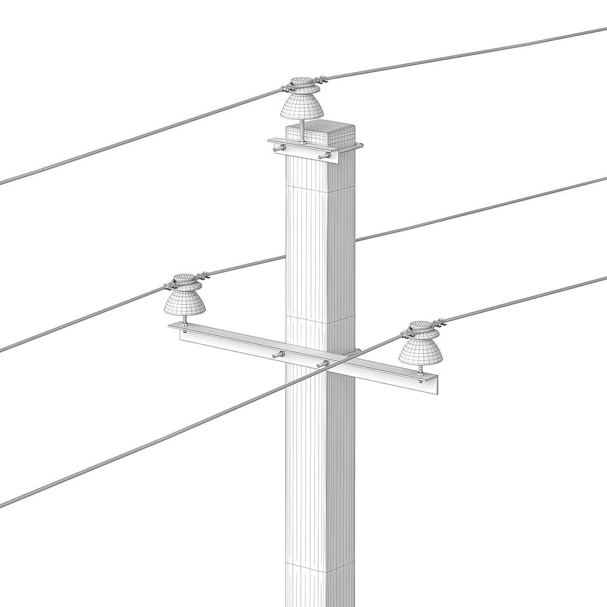 Electric poles 3D model_5
