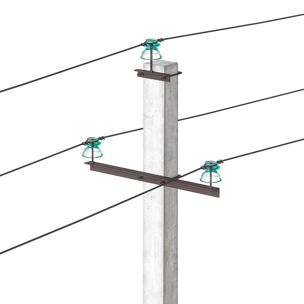 Electric poles 3D model_3