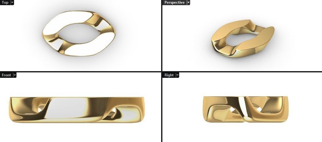 CHAIN BRACELET 13 MM 3D print model_11