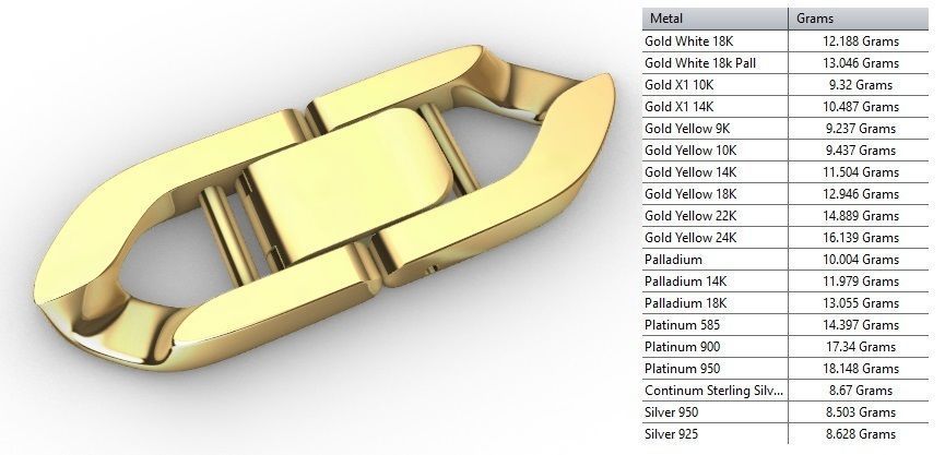 CHAIN BRACELET 13 MM 3D print model_13