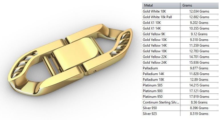 CHAIN BRACELET 13 MM 3D print model_15