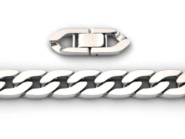 CHAIN BRACELET 13 MM 3D print model_6