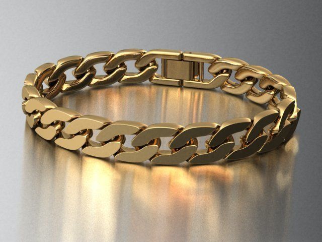 CHAIN BRACELET 13 MM 3D print model_5