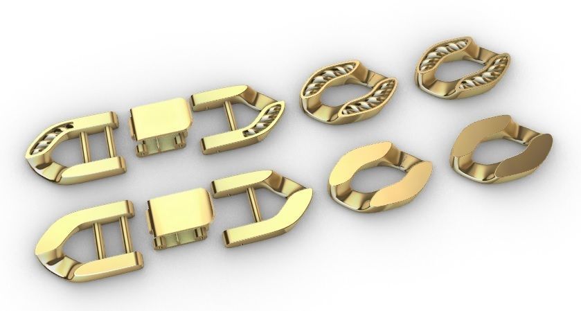 CHAIN BRACELET 13 MM 3D print model_16