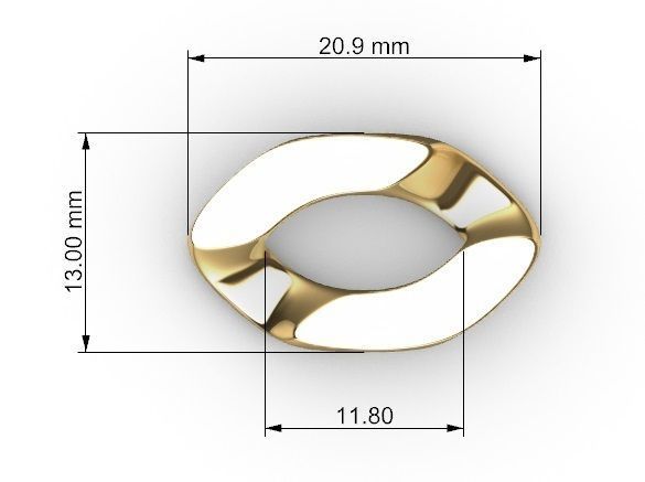 CHAIN BRACELET 13 MM 3D print model_9