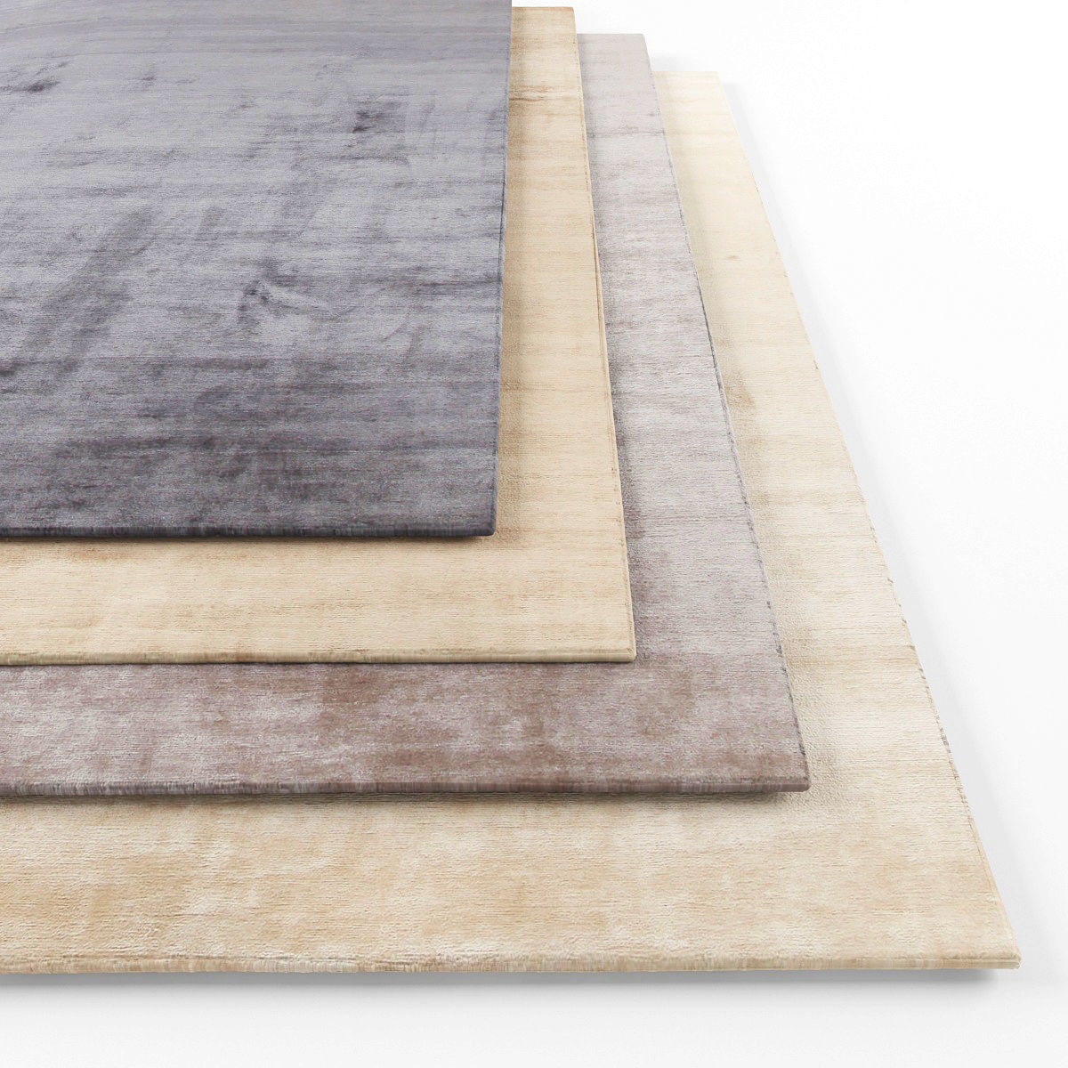 Rugs-846 four rugs Low-poly 3D model_1