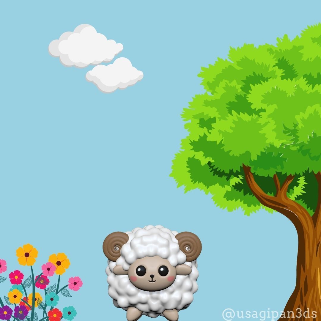Little Sheep 3D print model_1