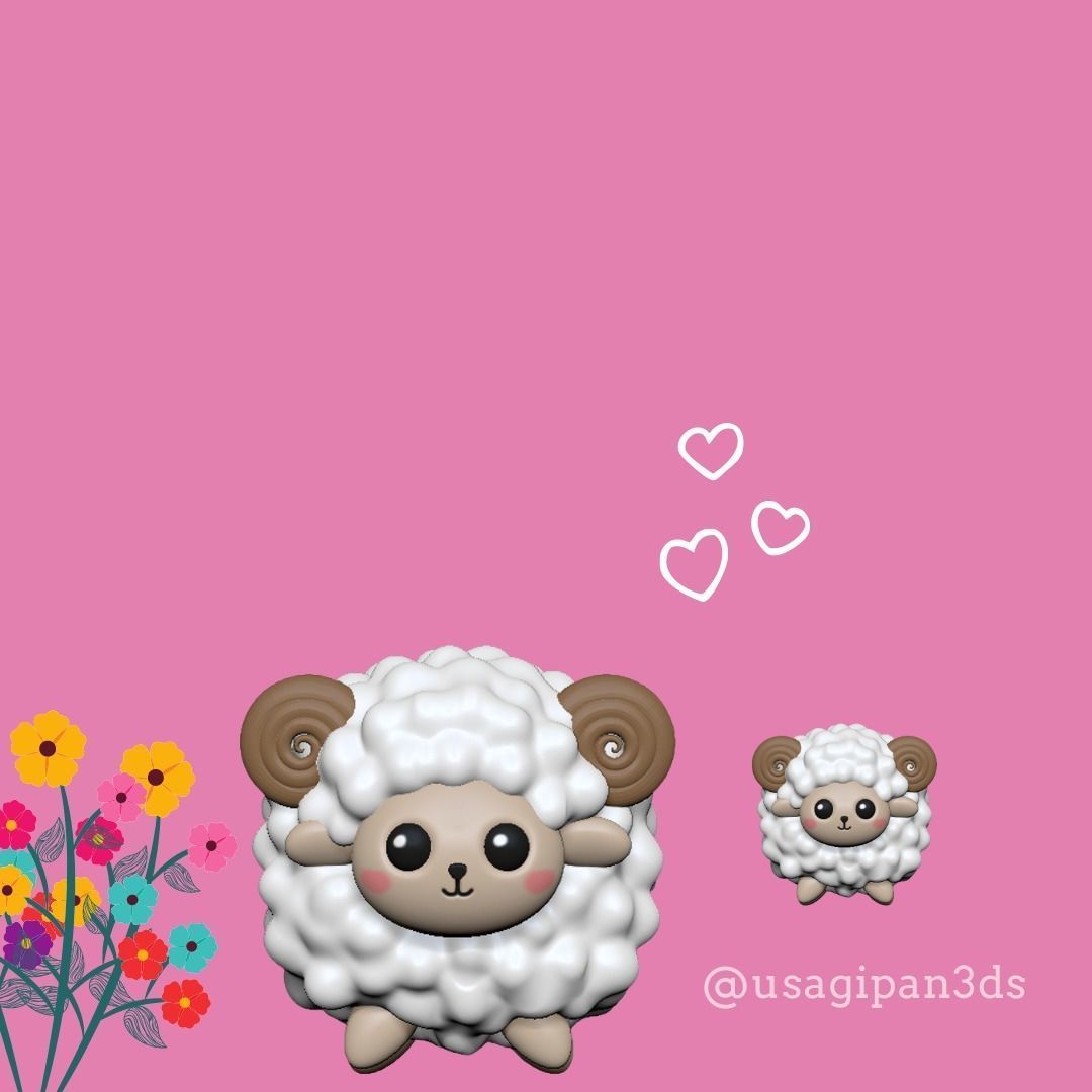 Little Sheep 3D print model_2