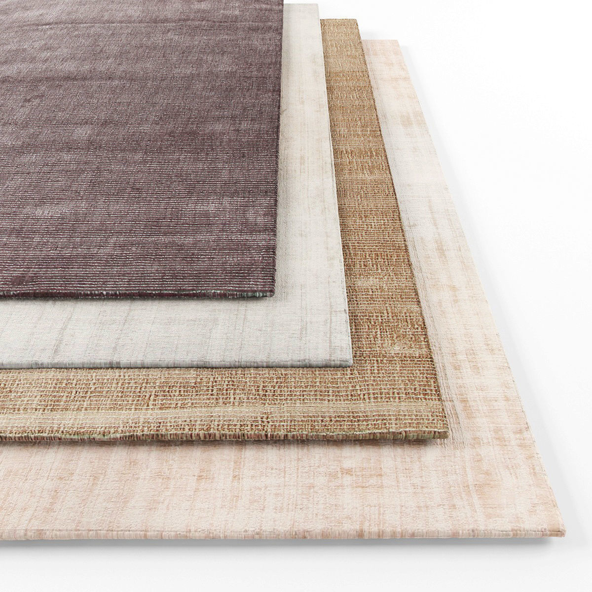 Rugs-847 four rugs Low-poly 3D model_1