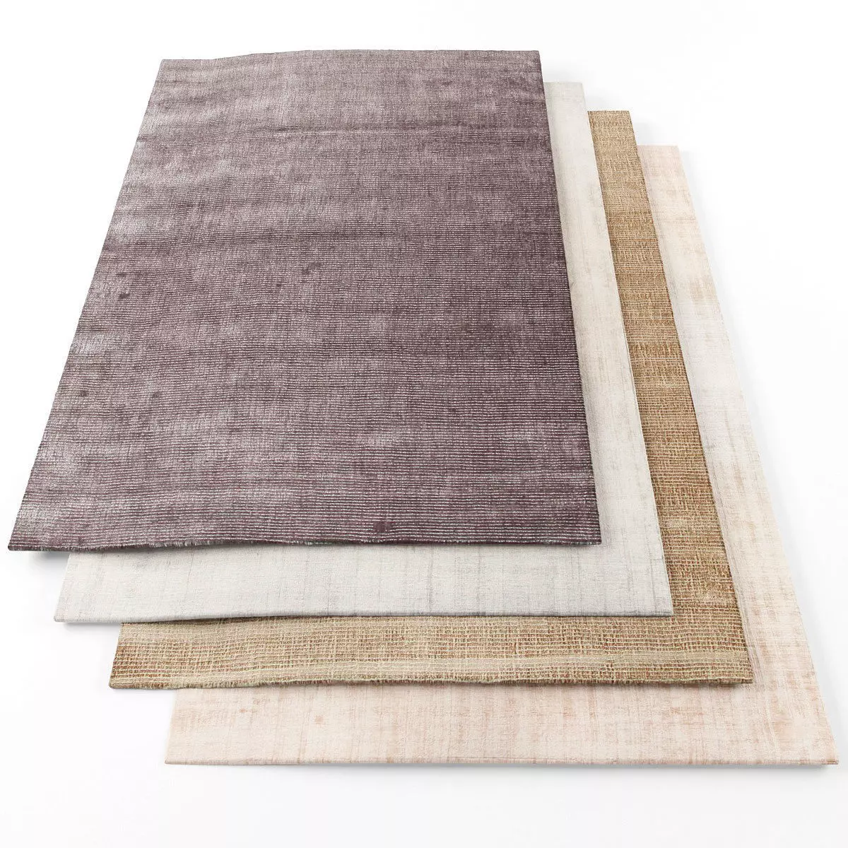 Rugs-847 four rugs Low-poly 3D model_0