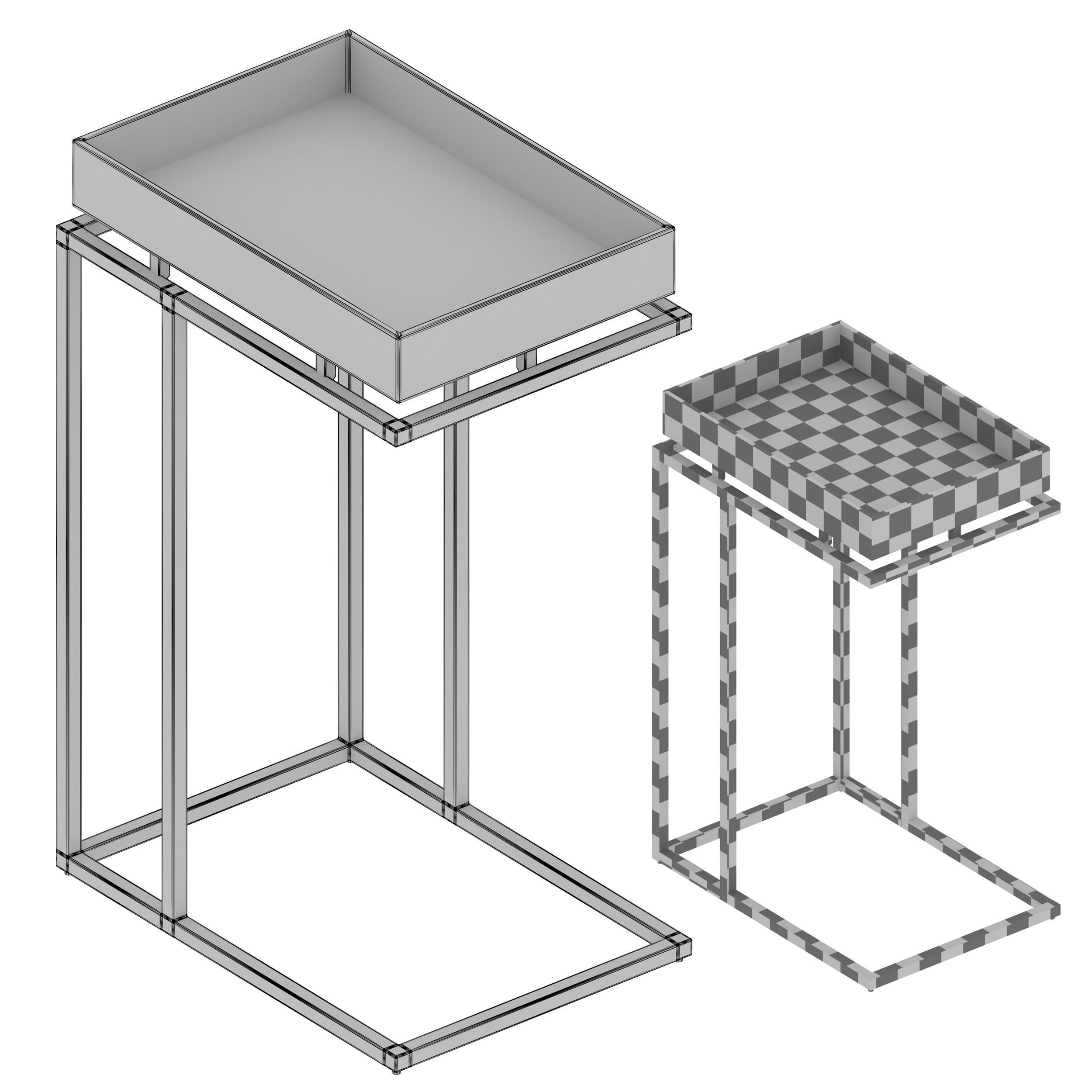 Echo C Table Crate and Barrel 3D model_8