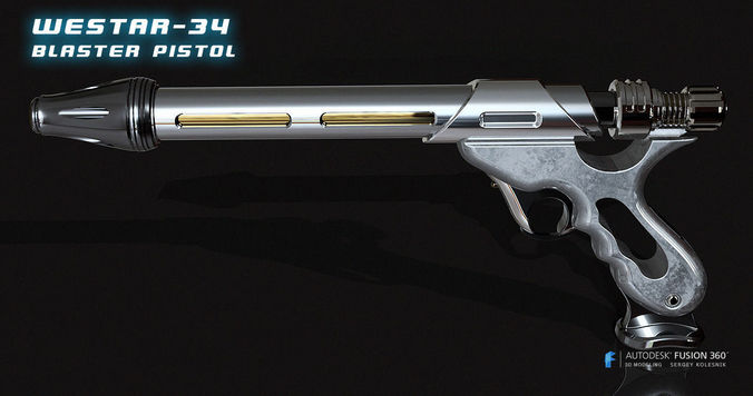 WESTAR-34  blaster 3D print model