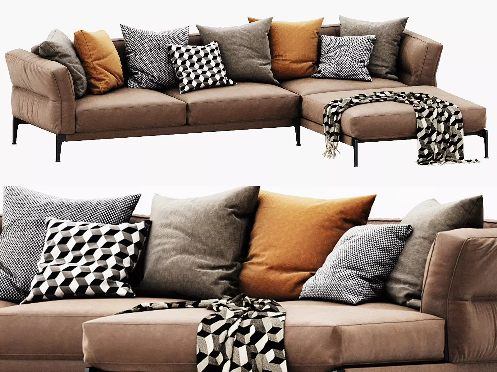 Flexform adda chaise lounge 3D model_0