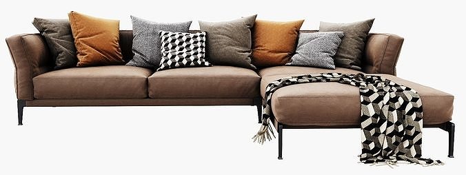 Flexform adda chaise lounge 3D model 5
