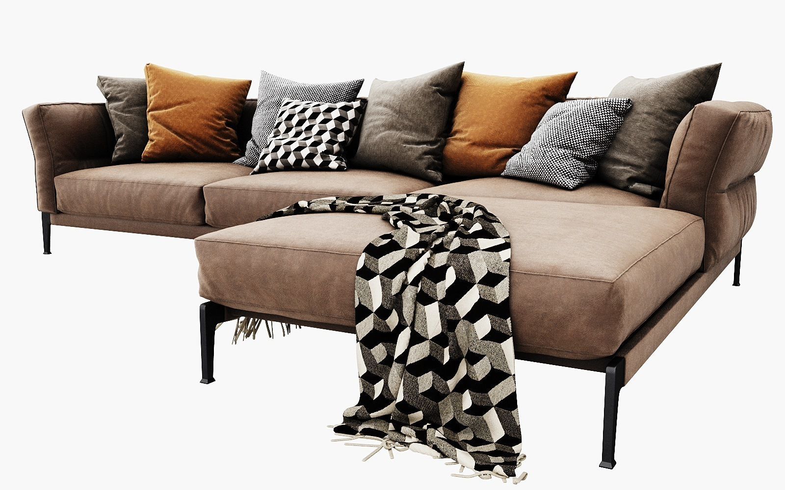 Flexform adda chaise lounge 3D model_10