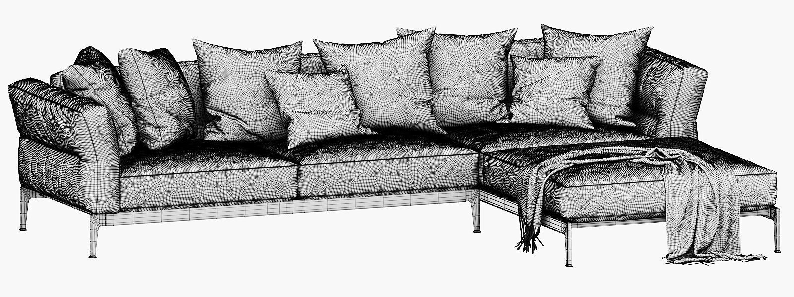 Flexform adda chaise lounge 3D model_6