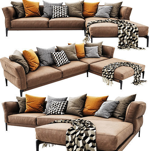 Flexform adda chaise lounge 3D model 3
