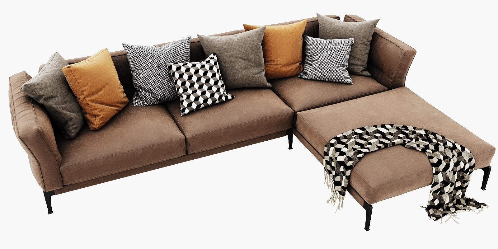 Flexform adda chaise lounge 3D model_12