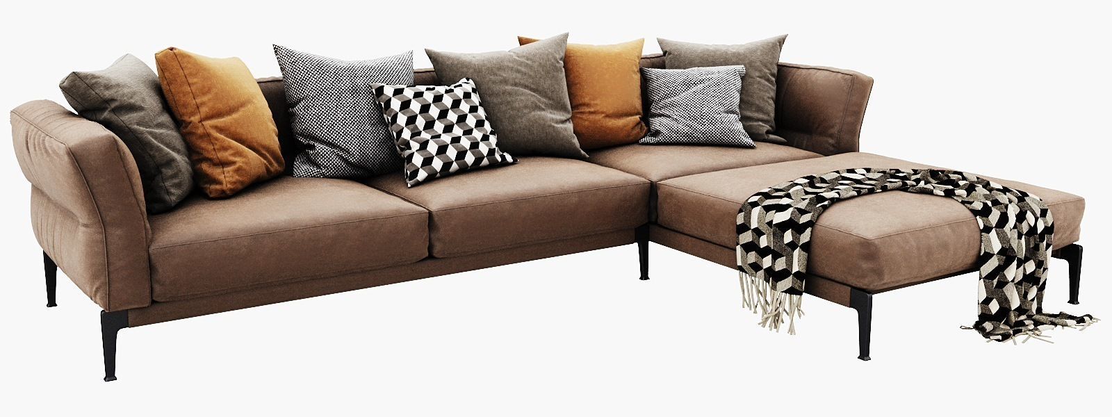 Flexform adda chaise lounge 3D model_7