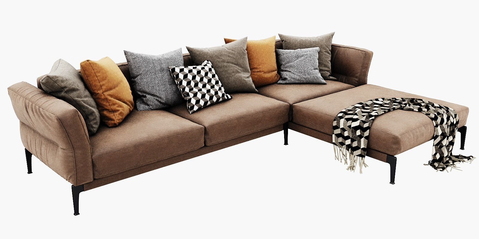 Flexform adda chaise lounge 3D model_8