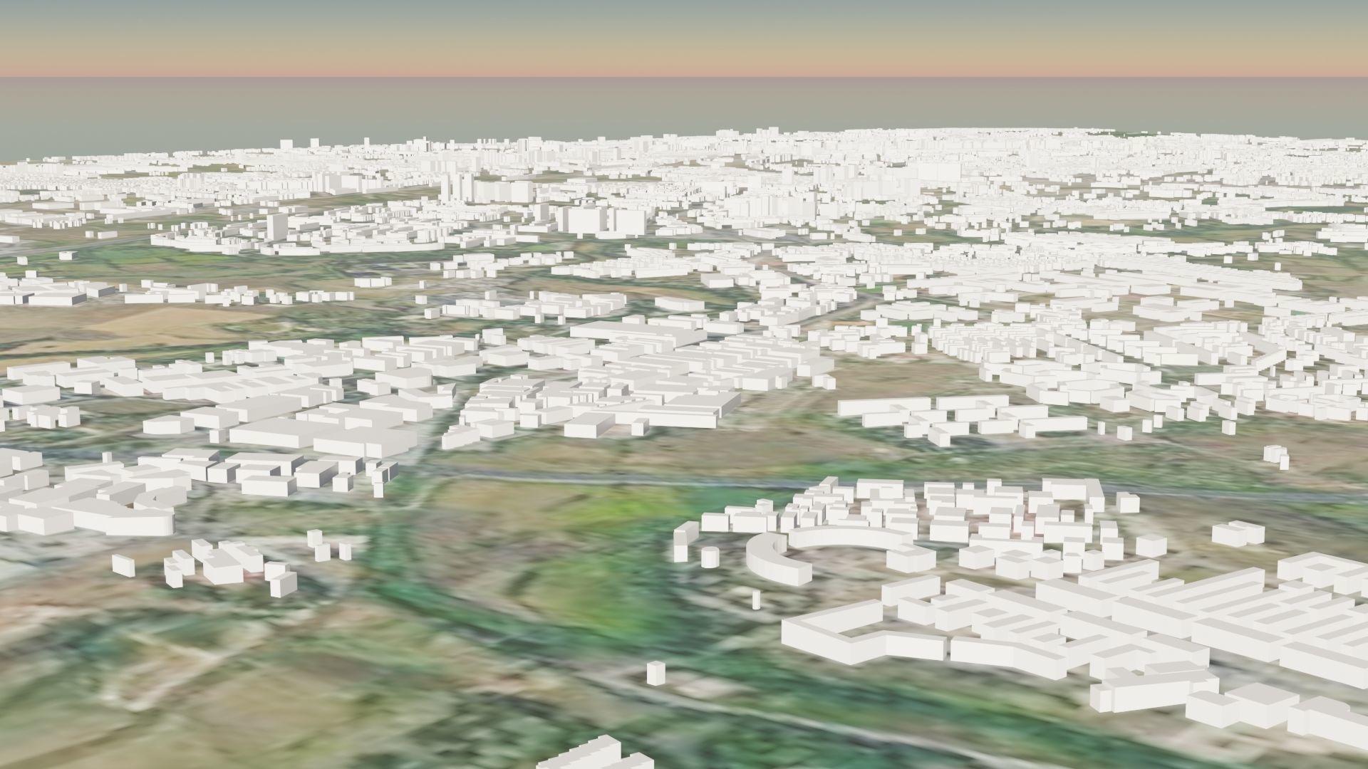 City low poly map 3D model_5