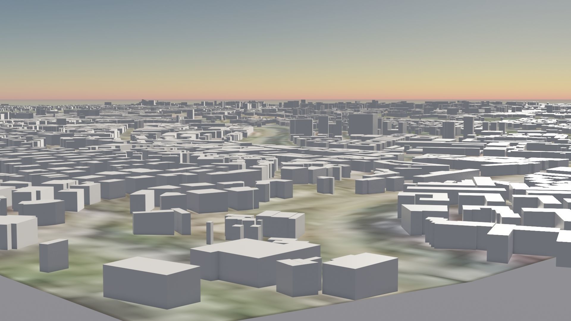 City low poly map 3D model_12