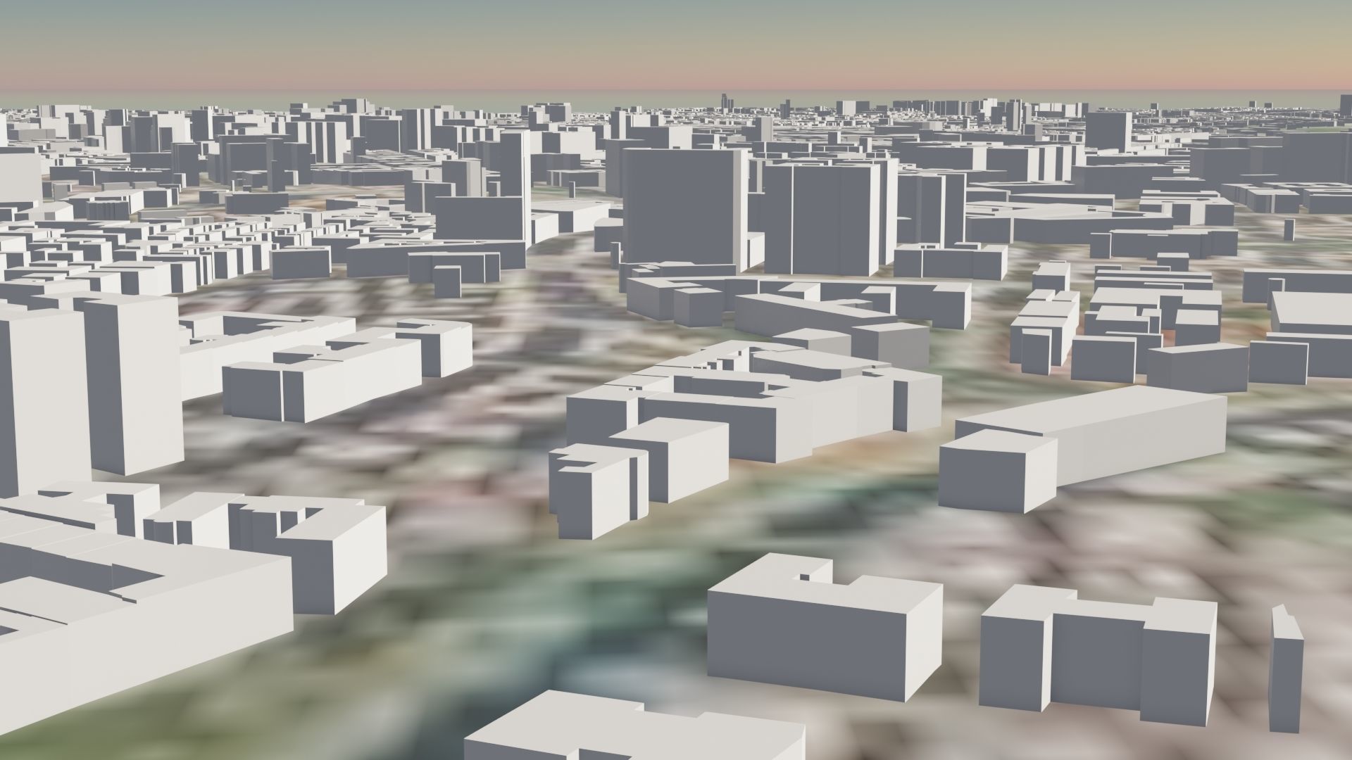 City low poly map 3D model_9