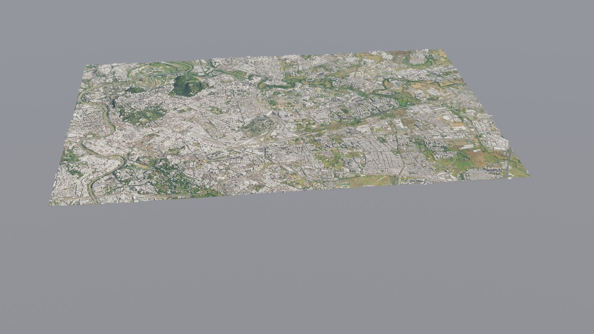 City low poly map 3D model_10