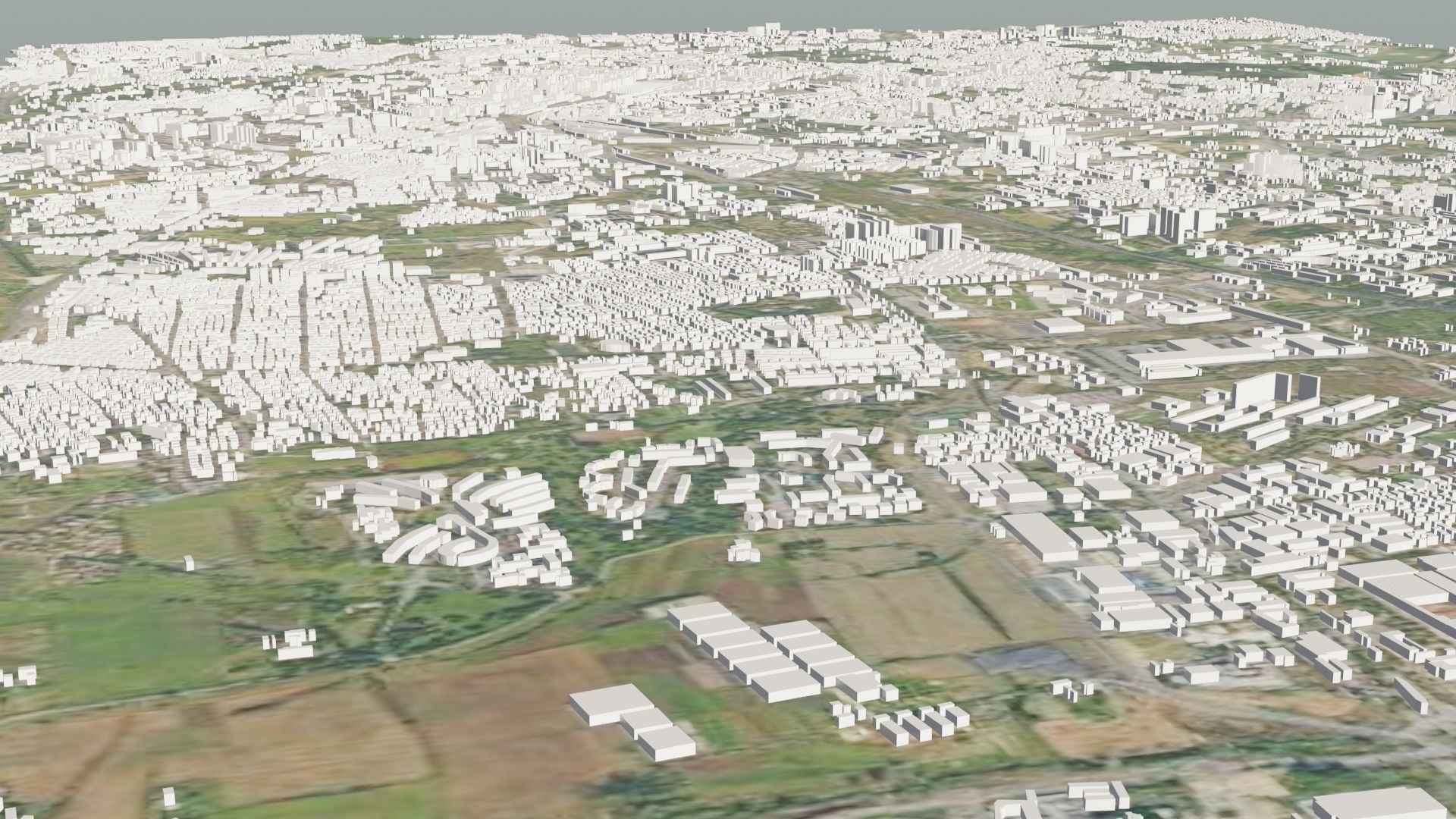 City low poly map 3D model_8