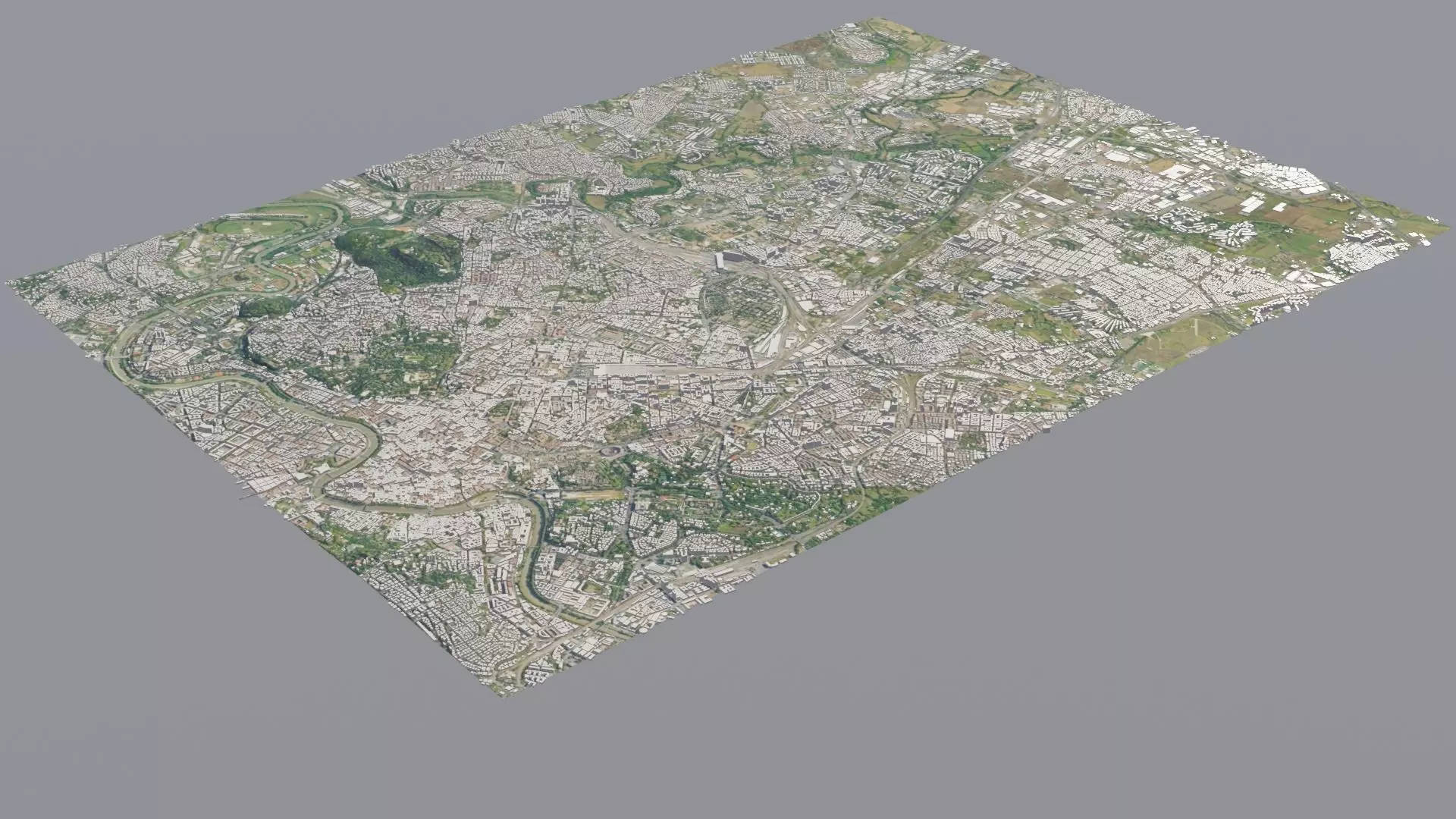 City low poly map 3D model_0