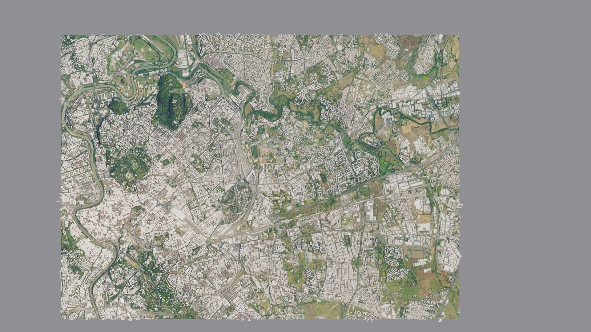 City low poly map 3D model_2