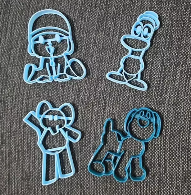 Pocoyo Kit x 4 cookie cutter 3D print model_0
