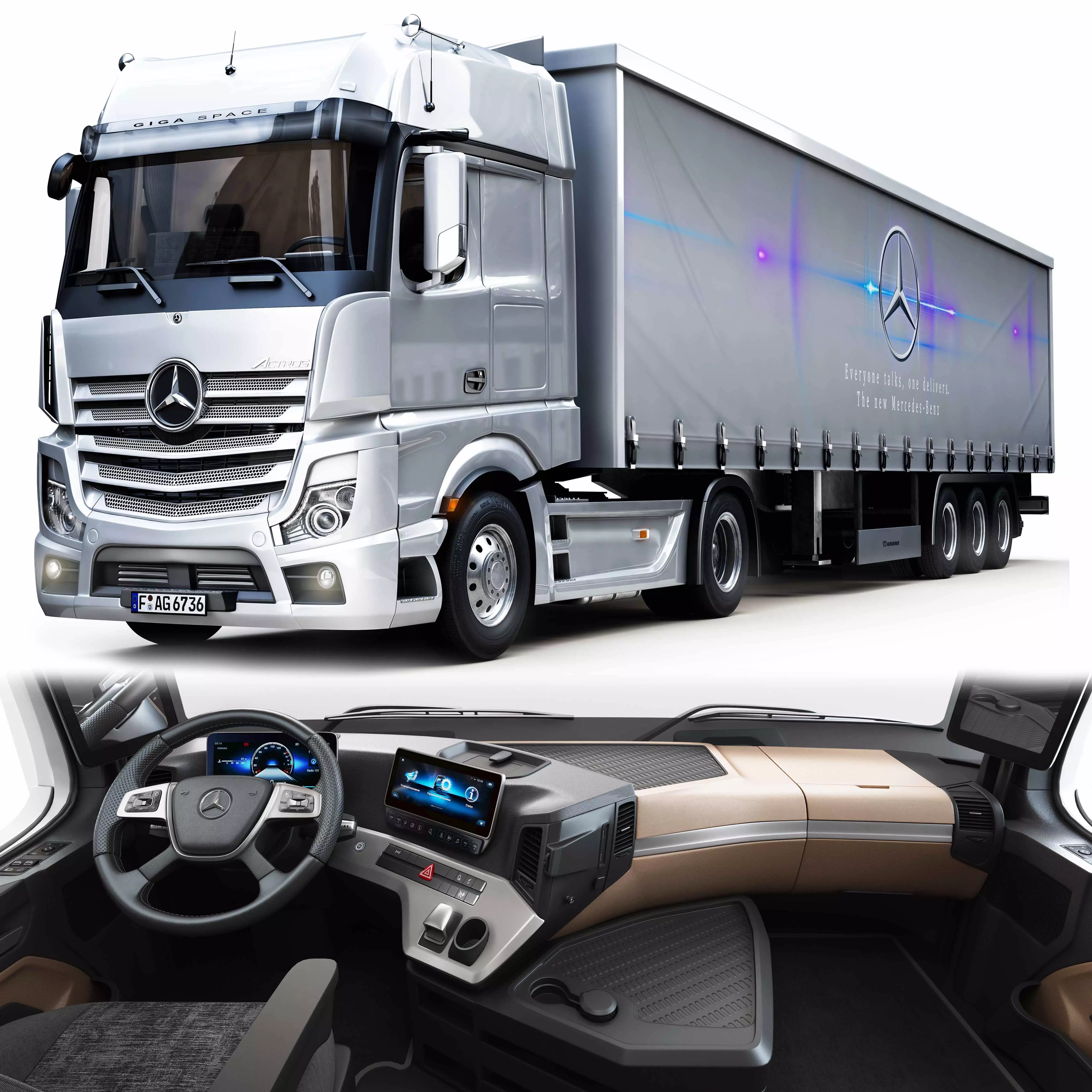Benz new actros 3D model_0