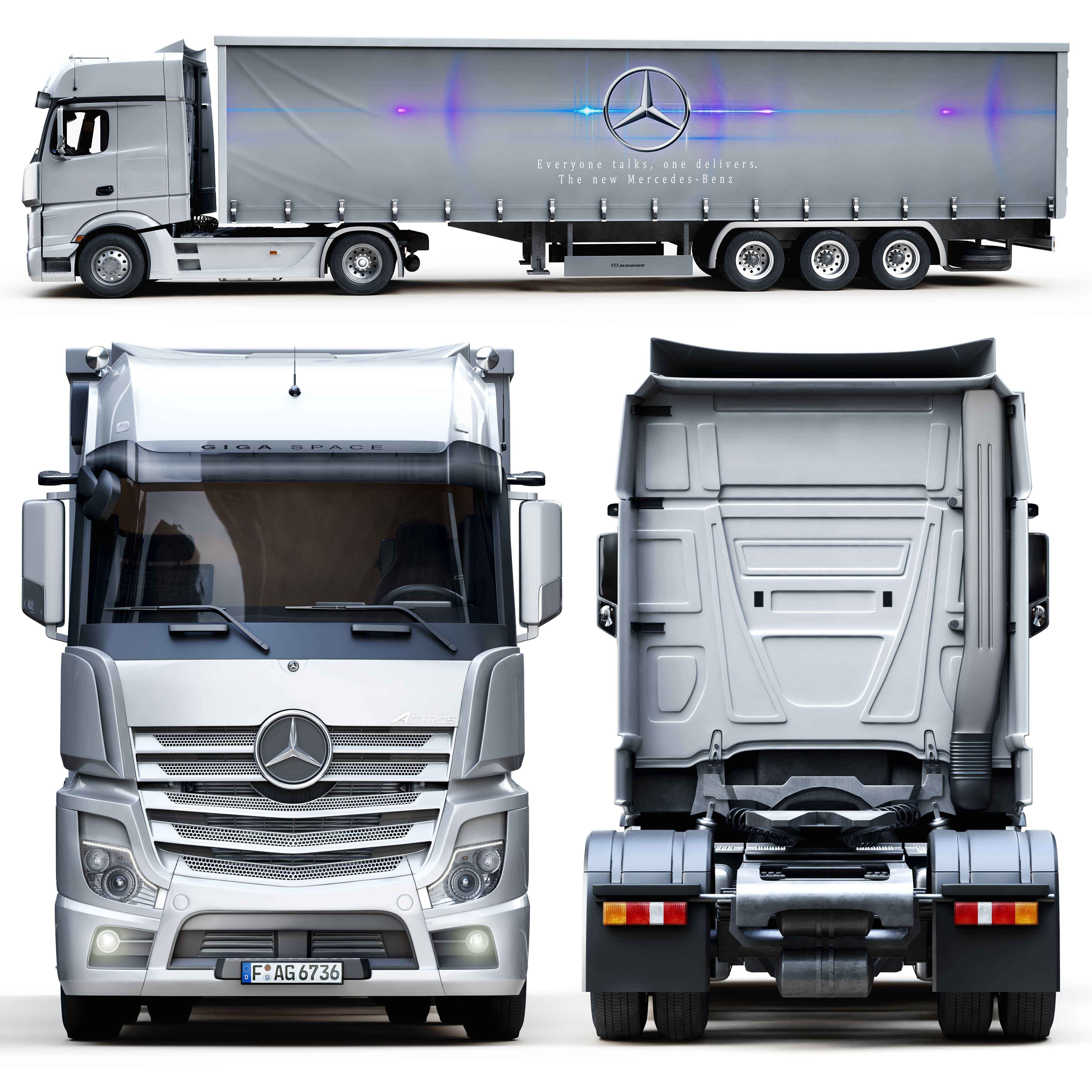 Benz new actros 3D model_1