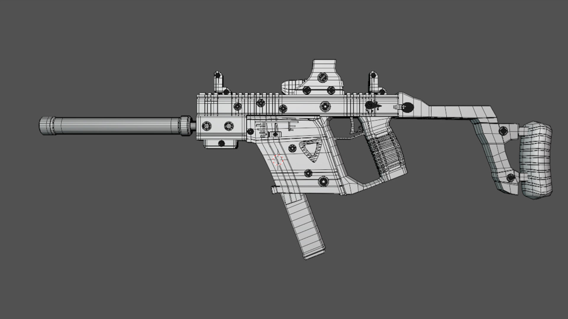 Kriss Vector Low-poly 3D model_3