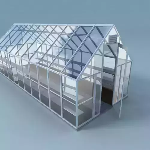 Greenhouse with shelves 3D model
