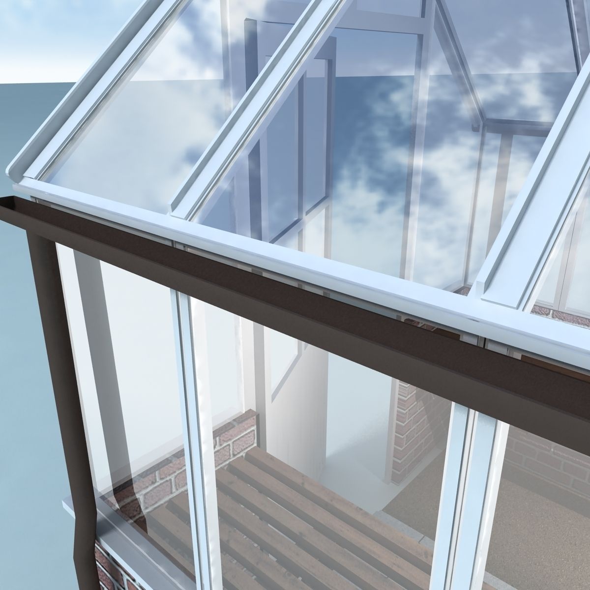 Greenhouse brick 3D model_4