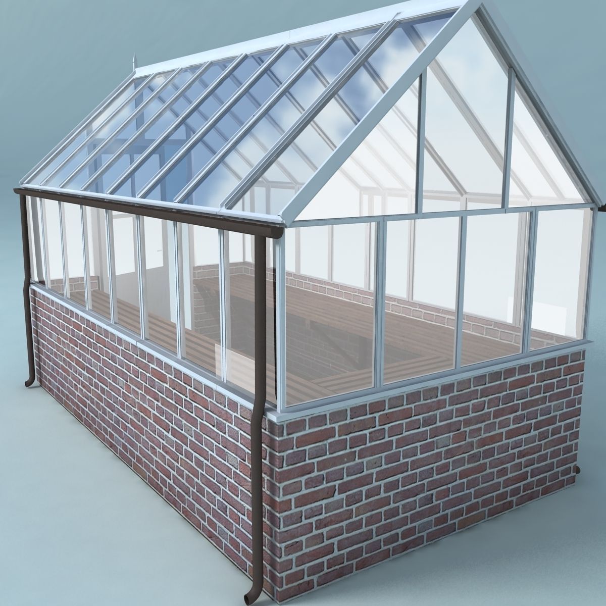 Greenhouse brick 3D model_11