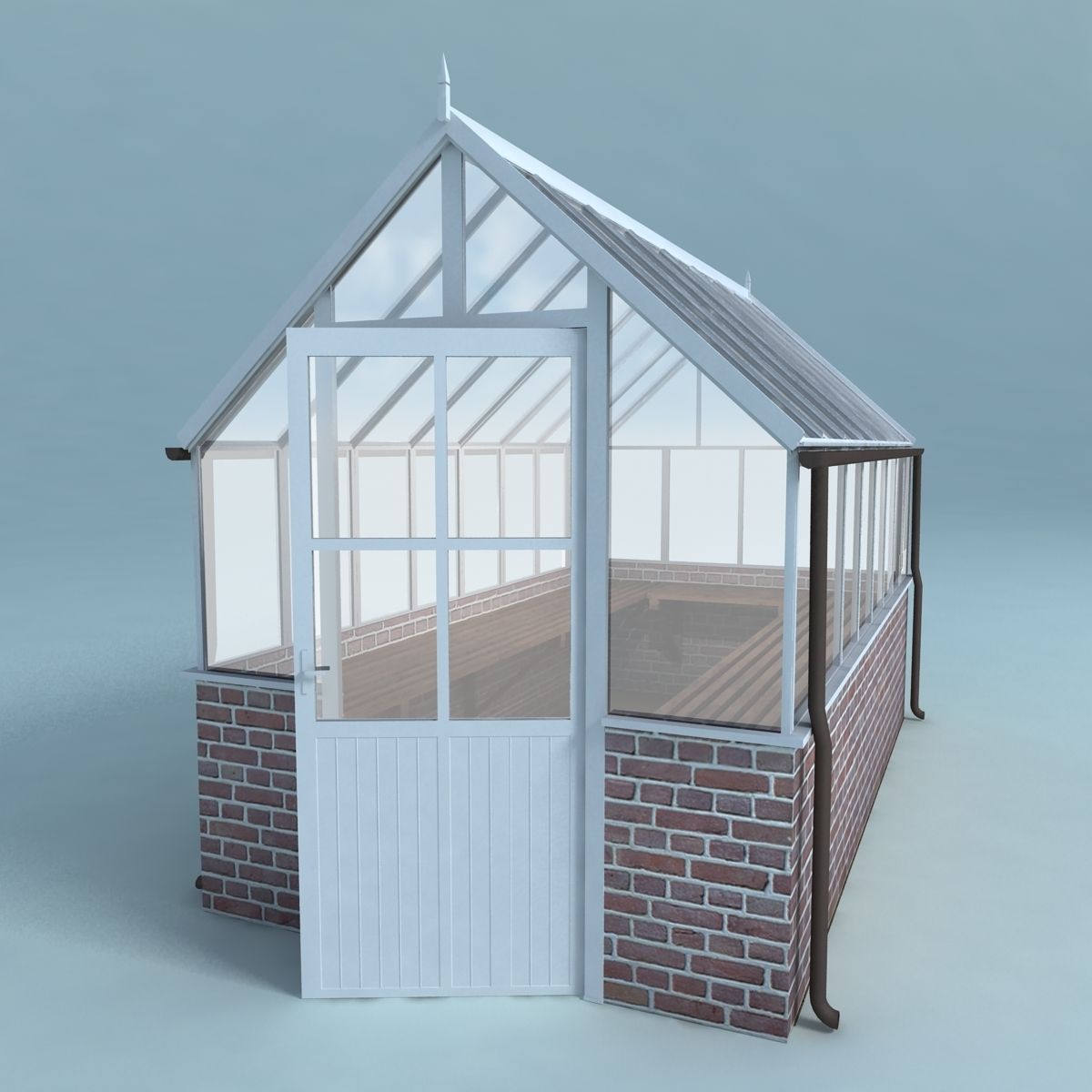 Greenhouse brick 3D model_1