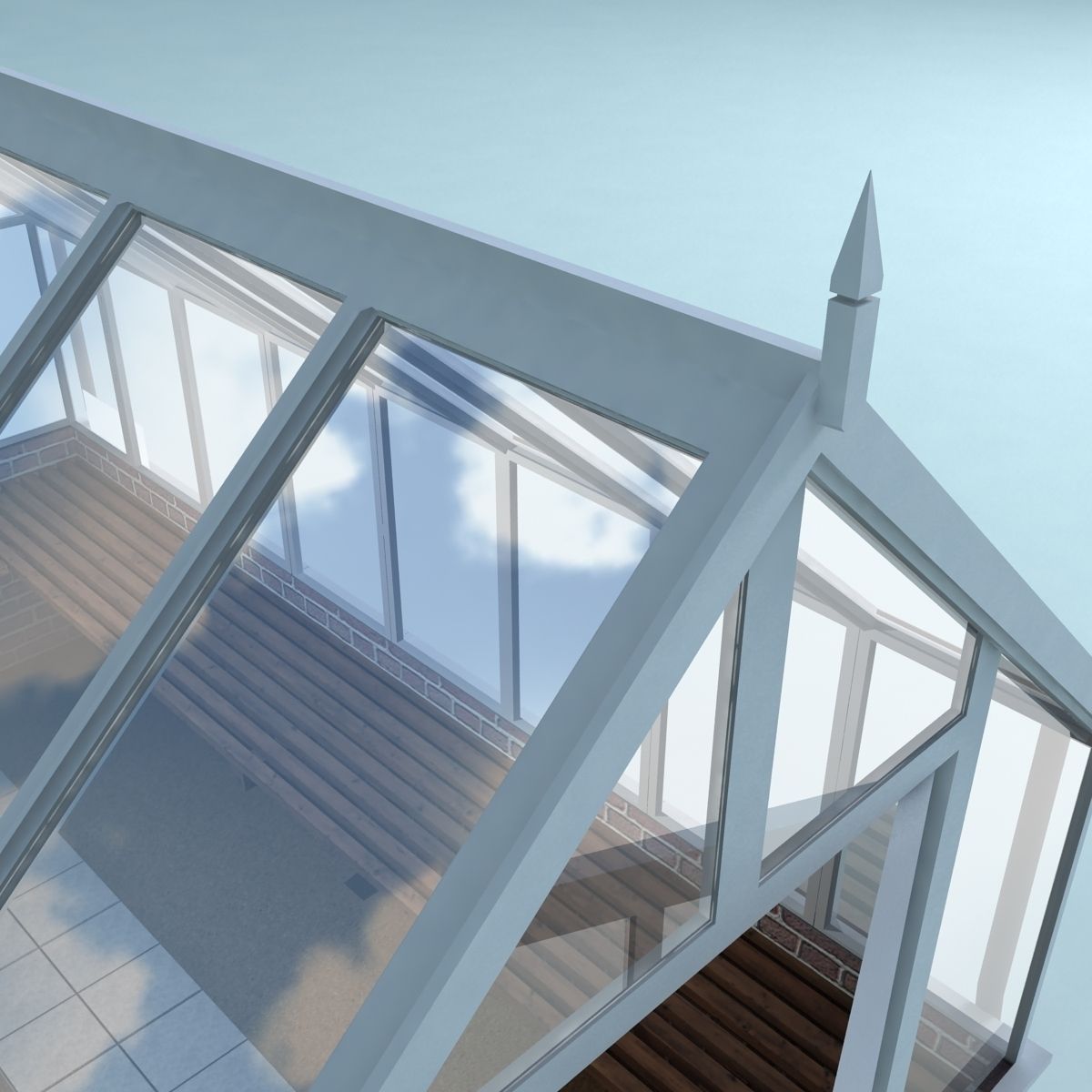 Greenhouse brick 3D model_8