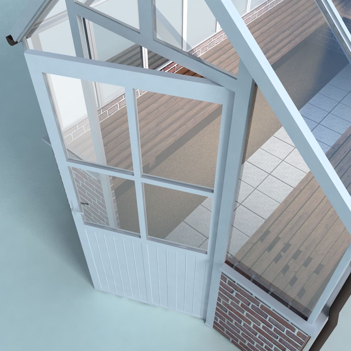 Greenhouse brick 3D model_9