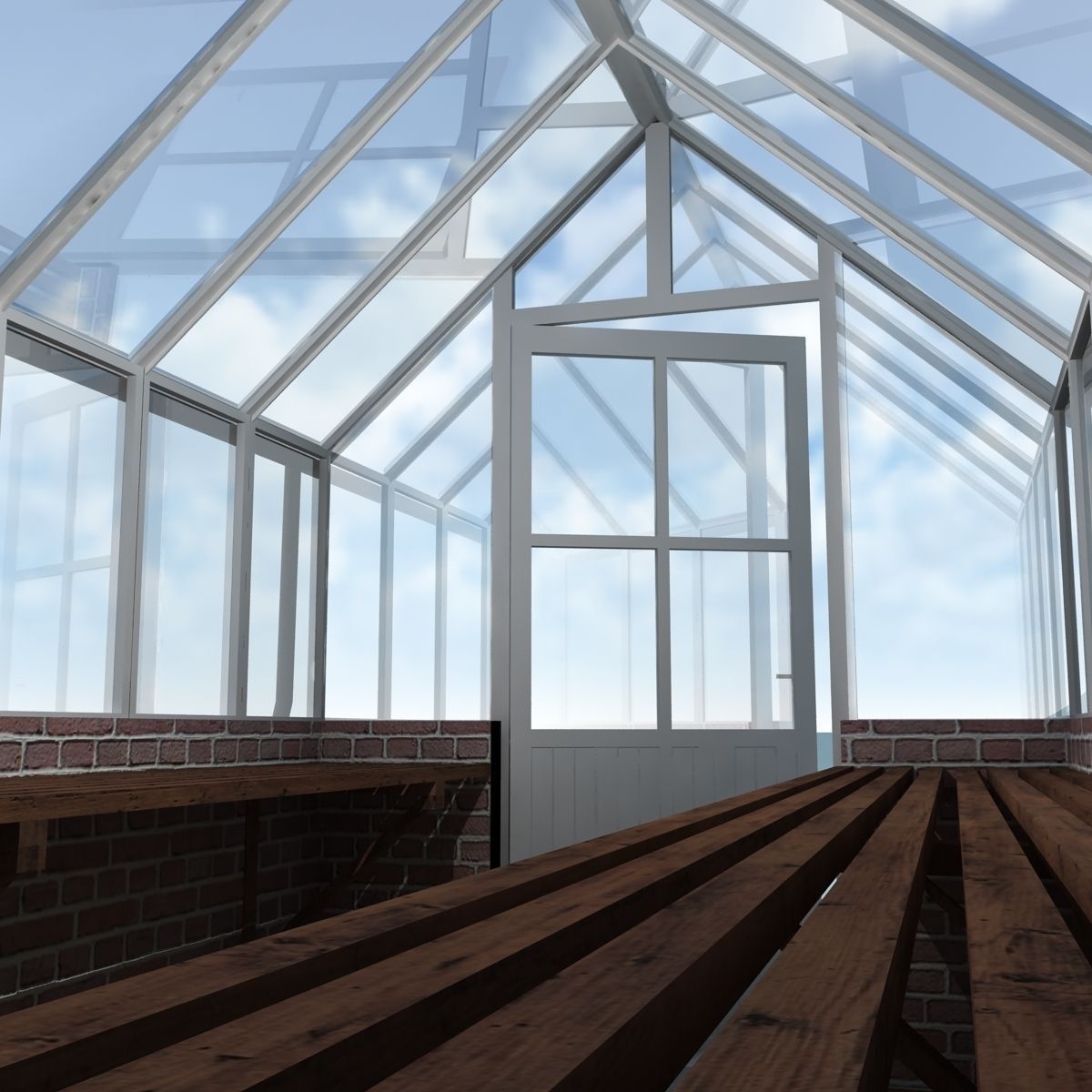 Greenhouse brick 3D model_10
