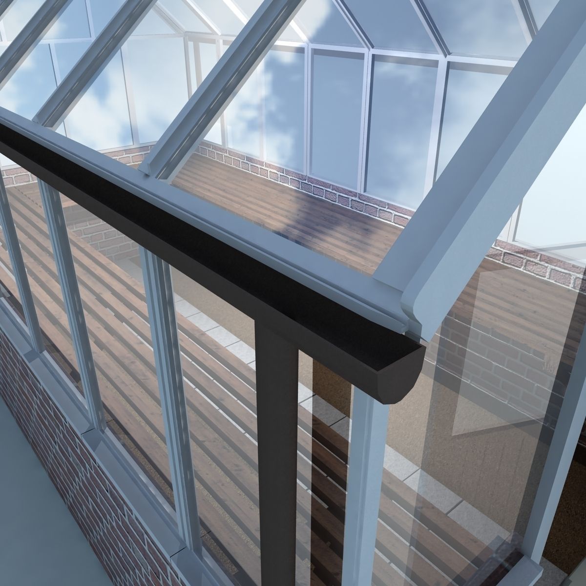 Greenhouse brick 3D model_5