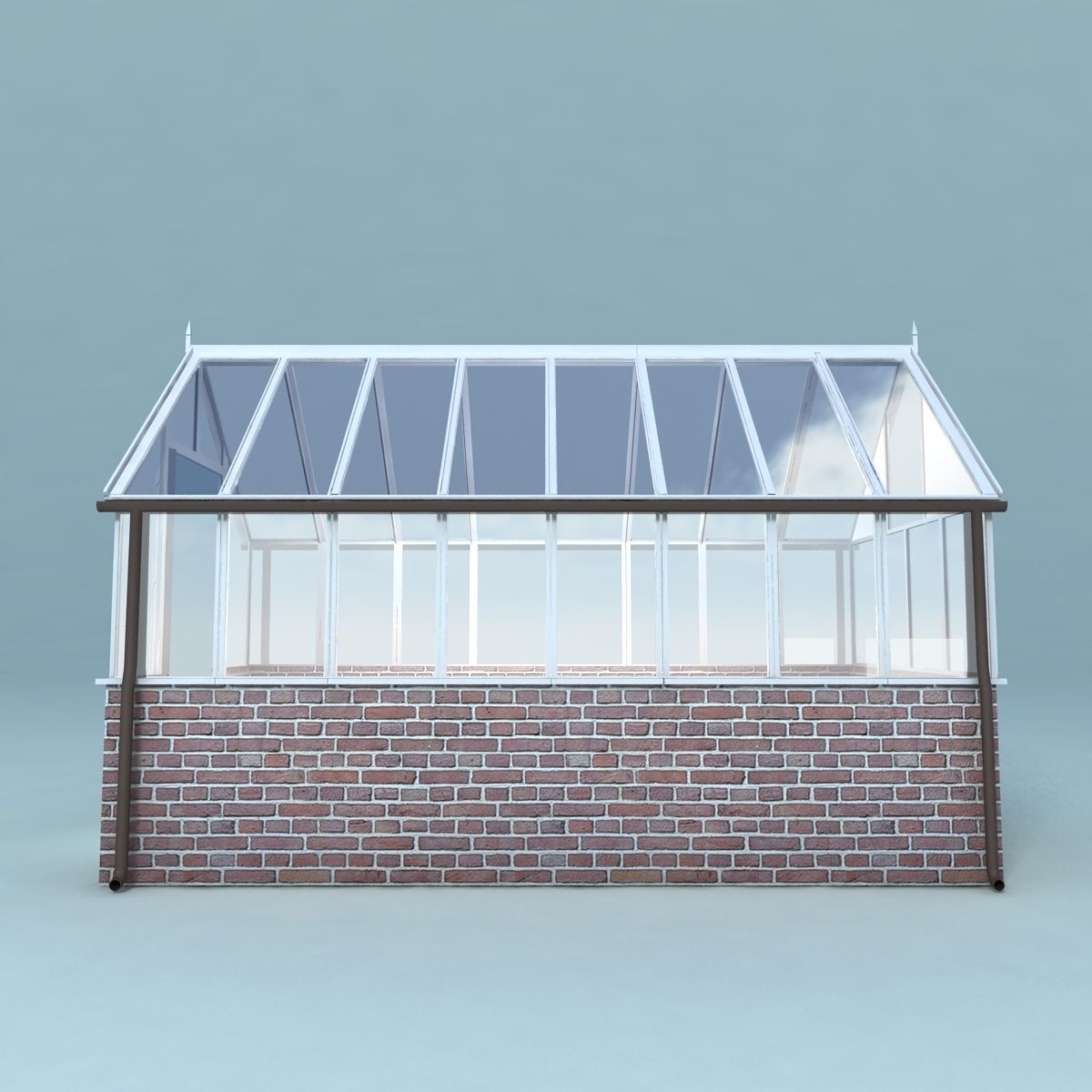 Greenhouse brick 3D model_3